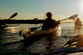 campers kayaking